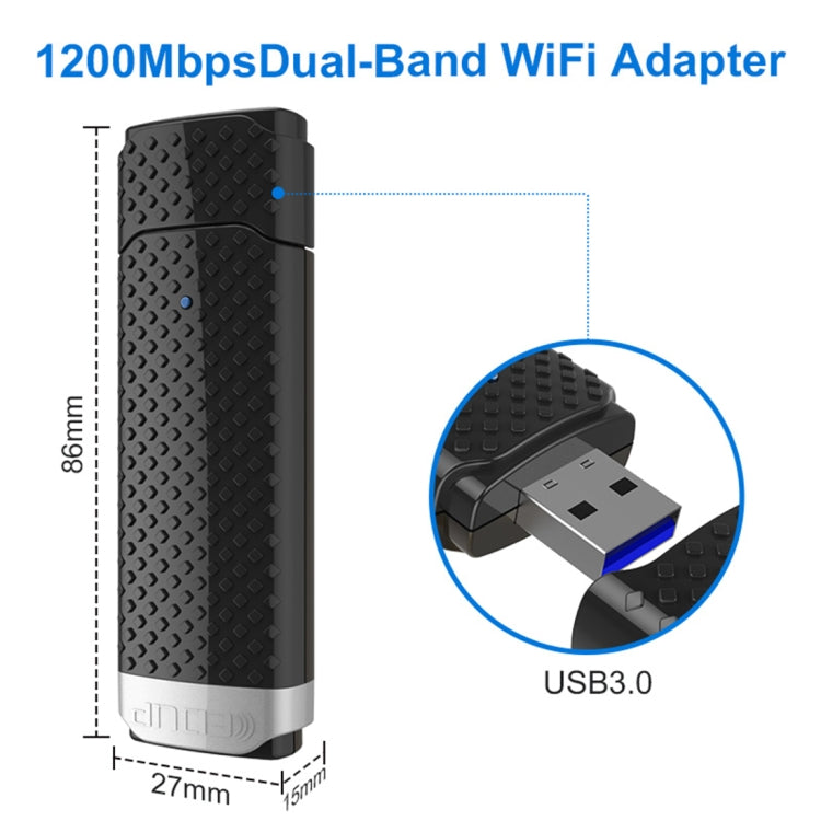 EDUP EP-AC1617 1200Mbps High Speed USB 3.0 WiFi Adapter Receiver Ethernet Adapter, EP-AC1617 1200Mbps EDUP EP-AC1617 1200Mbps High Speed USB 3.0 WiFi Adapter Receiver Ethernet Adapter, EP-AC1617 1200Mbps